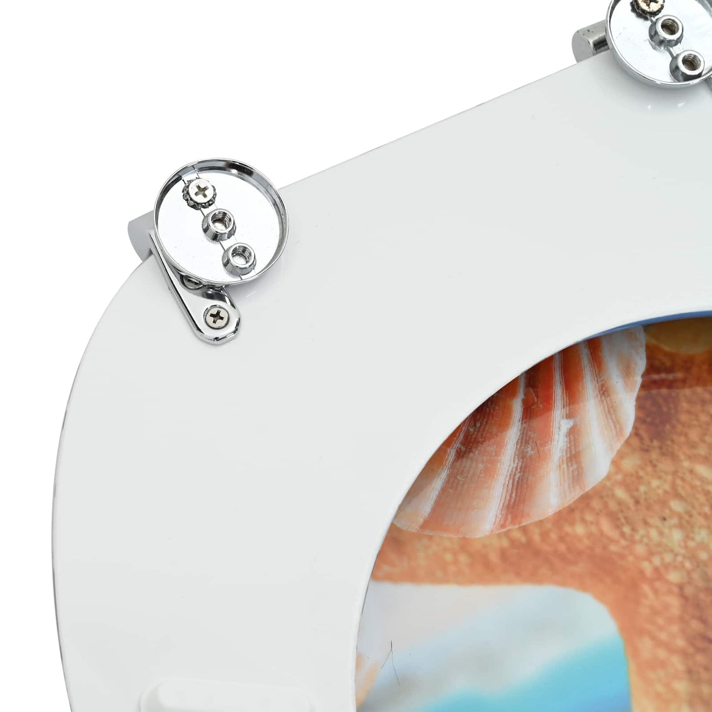 Soft-Close Toilettensitz Himmelblau 44 x 38 cm MDF-Platte