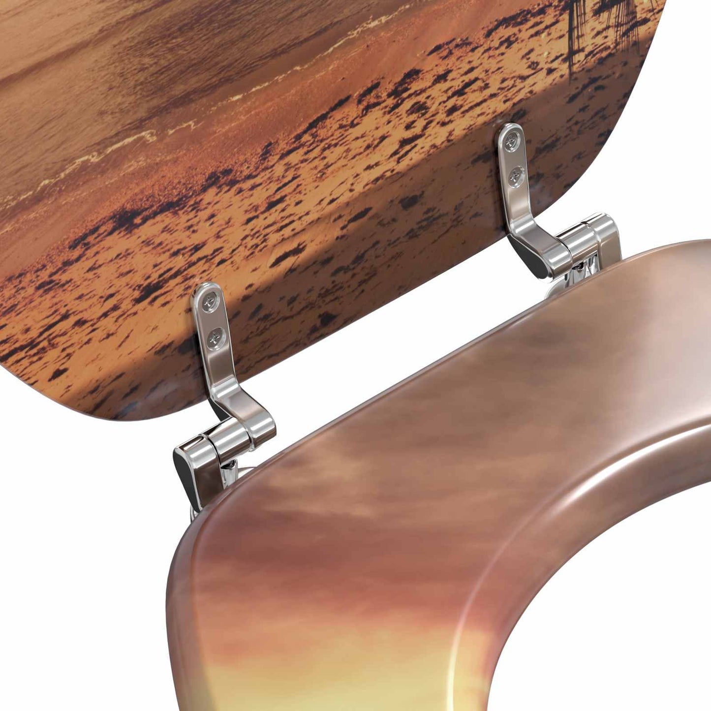 Soft-Close Toilettensitz Orange 44 x 38 cm MDF-Platte