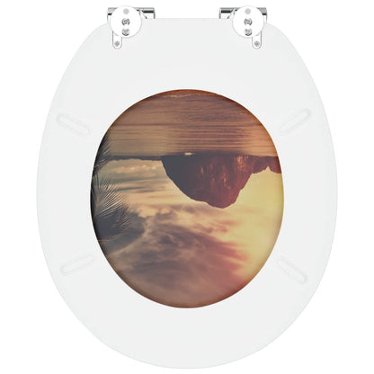 Soft-Close Toilettensitz Orange 44 x 38 cm MDF-Platte