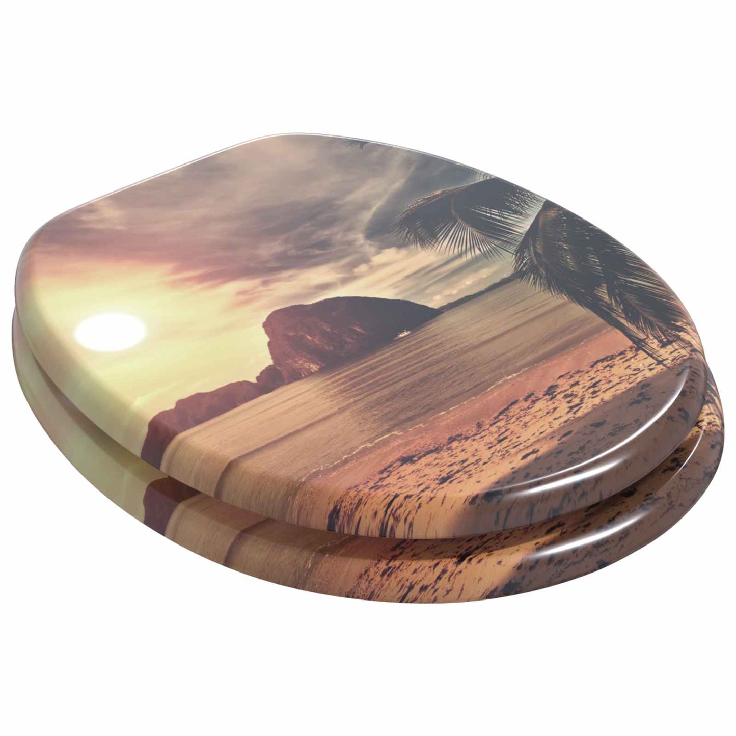 Soft-Close Toilettensitz Orange 44 x 38 cm MDF-Platte