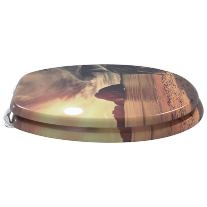 Soft-Close Toilettensitz Orange 44 x 38 cm MDF-Platte