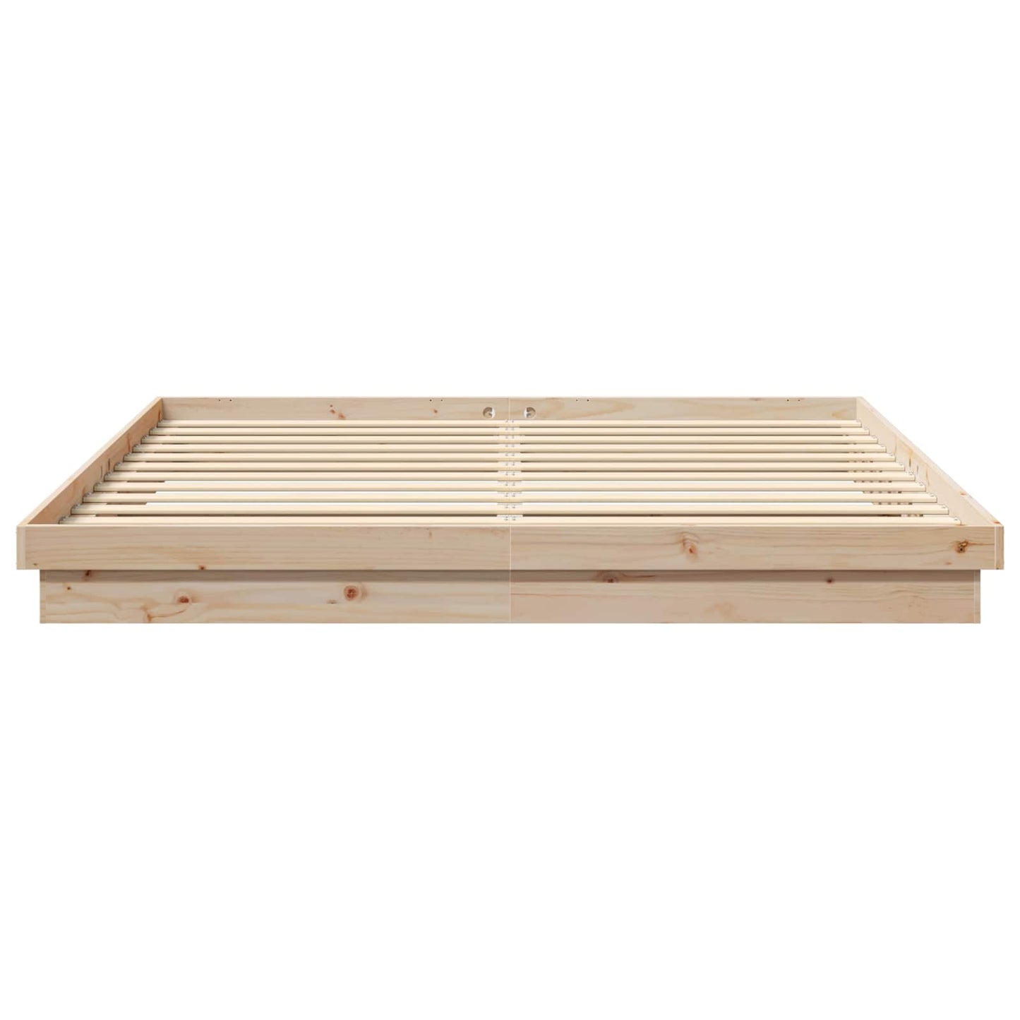 vidaXL Bettrahmen Natur 200 x 200 cm Massives Kiefernholz