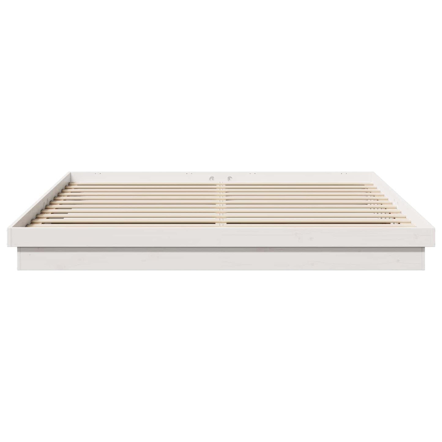 vidaXL Bettrahmen Weiß 200 x 200 cm Massives Kiefernholz