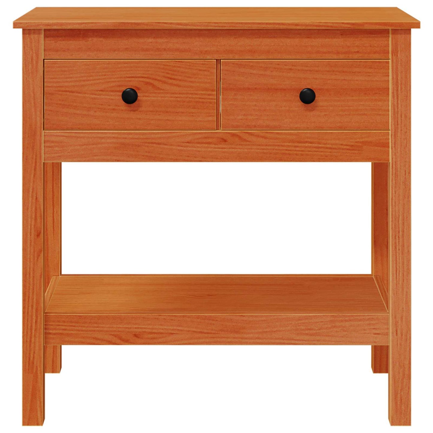 Konsolentisch Wachsbraun 75 x 35 x 75 cm Massives Kiefernholz