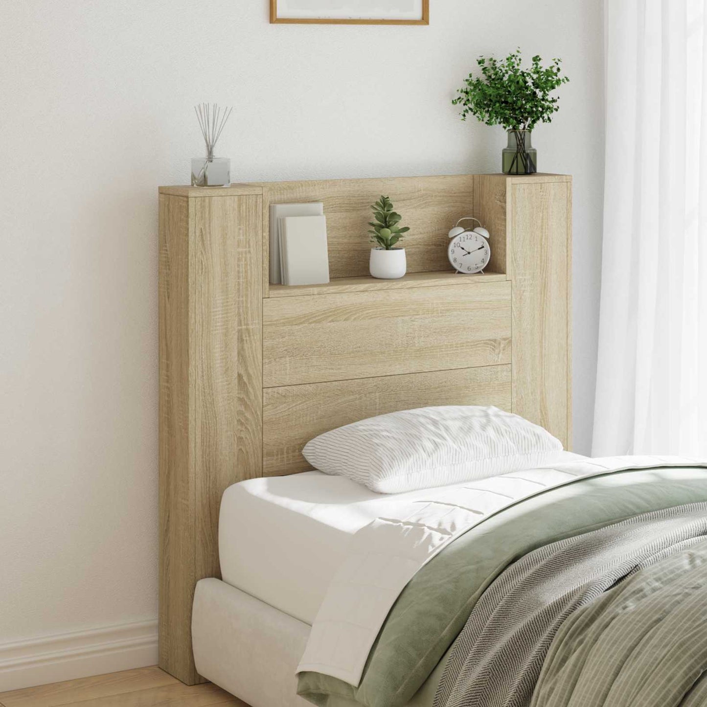 vidaXL Kopfteil Sonoma-Eiche 100 x 16,5 x 103,5 cm Holzwerkstoff