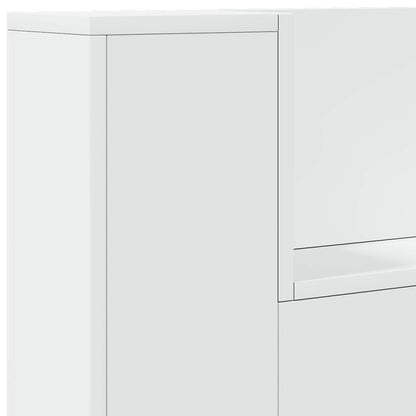 vidaXL Kopfteil mit Regal Weiß 100 x 16,5 x 103,5 cm Holzwerkstoff