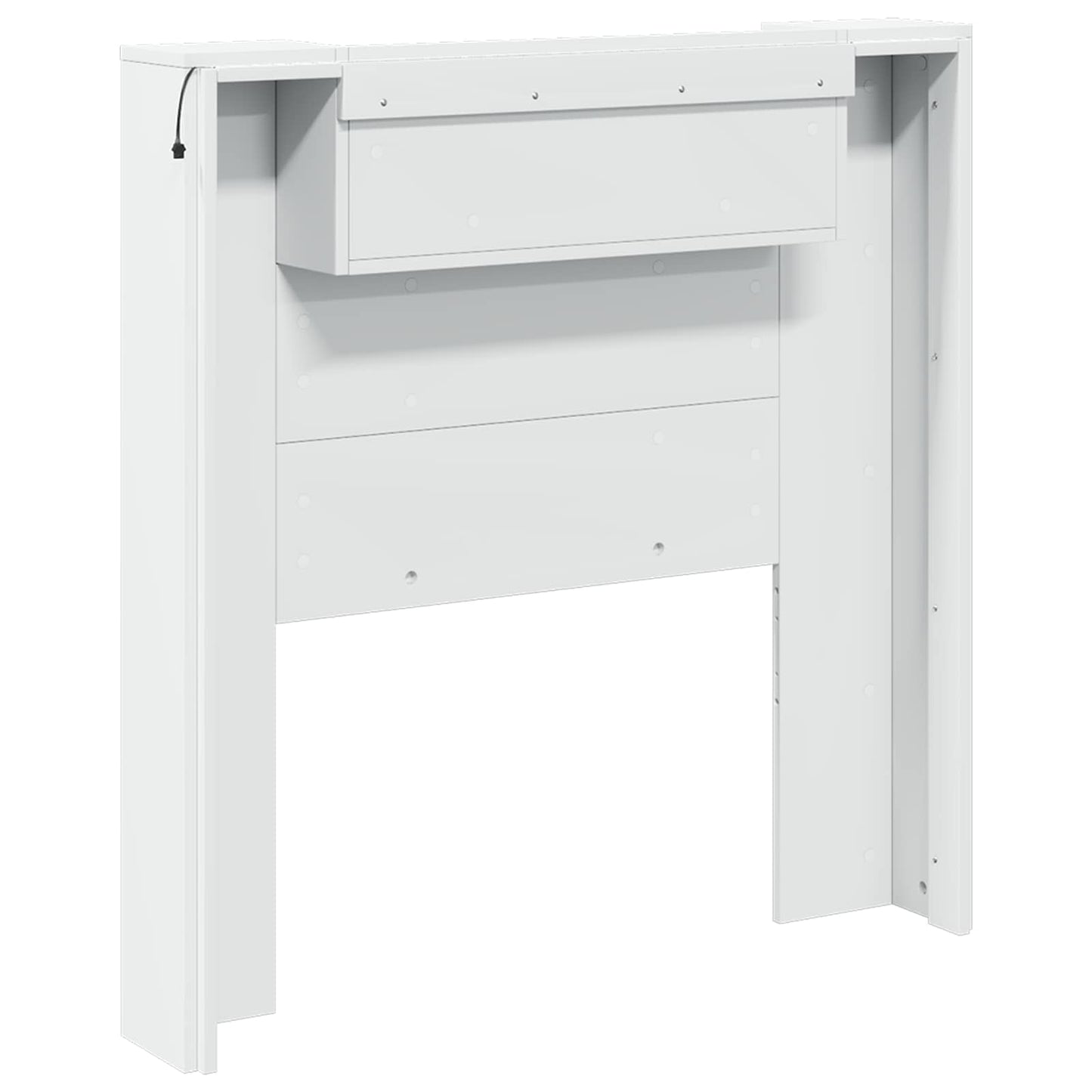 vidaXL Kopfteil mit Regal Weiß 100 x 16,5 x 103,5 cm Holzwerkstoff