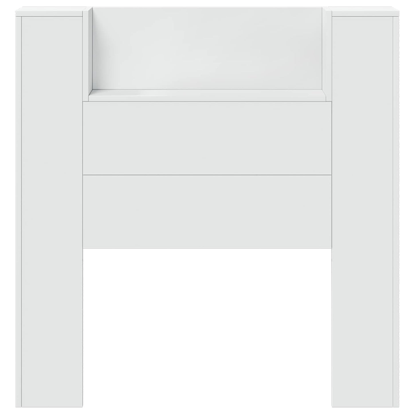 vidaXL Kopfteil mit Regal Weiß 100 x 16,5 x 103,5 cm Holzwerkstoff