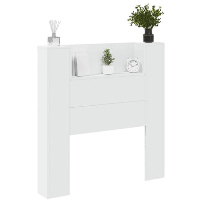 vidaXL Kopfteil mit Regal Weiß 100 x 16,5 x 103,5 cm Holzwerkstoff