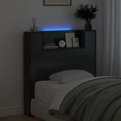 Kopfteil Schwarz Eichen-Optik 100 x 15 x 103,5 cm Holzwerkstoff