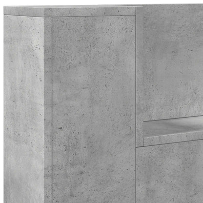 vidaXL Kopfteil Beton Grau 100 x 16,5 x 103,5 cm Holzwerkstoff