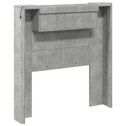 vidaXL Kopfteil Beton Grau 100 x 16,5 x 103,5 cm Holzwerkstoff