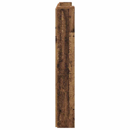 vidaXL Kopfteil mit Regal Altholz 120 x 15 x 103,5 cm Holzwerkstoff