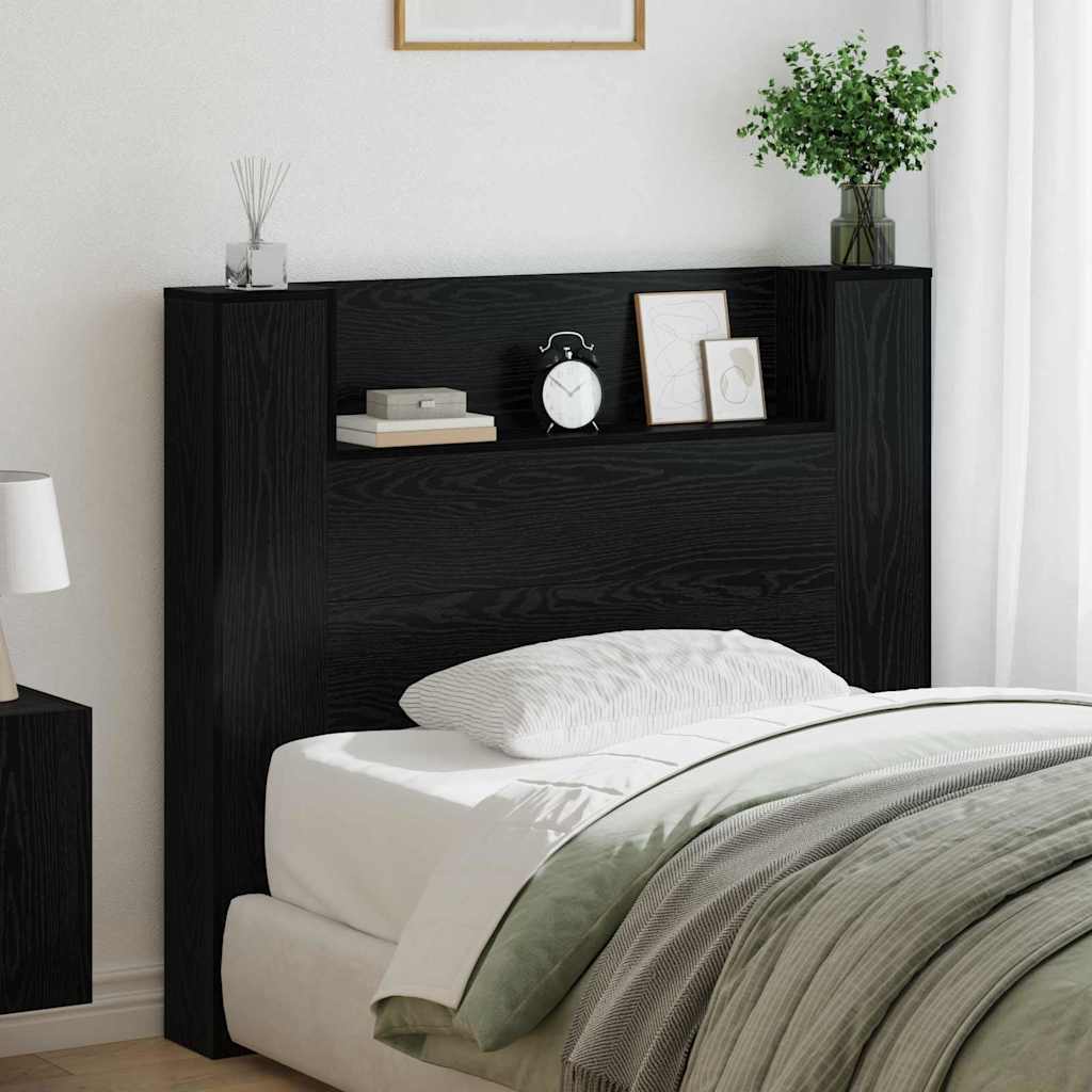 vidaXL Kopfteil Schwarz Eichen-Optik 120 x 15 x 103,5 cm Holzwerkstoff