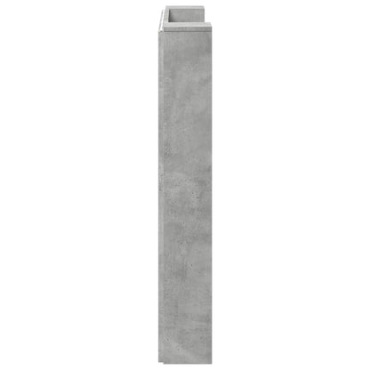 Kopfteil Beton Grau 120 x 16,5 x 103,5 cm Holzwerkstoff