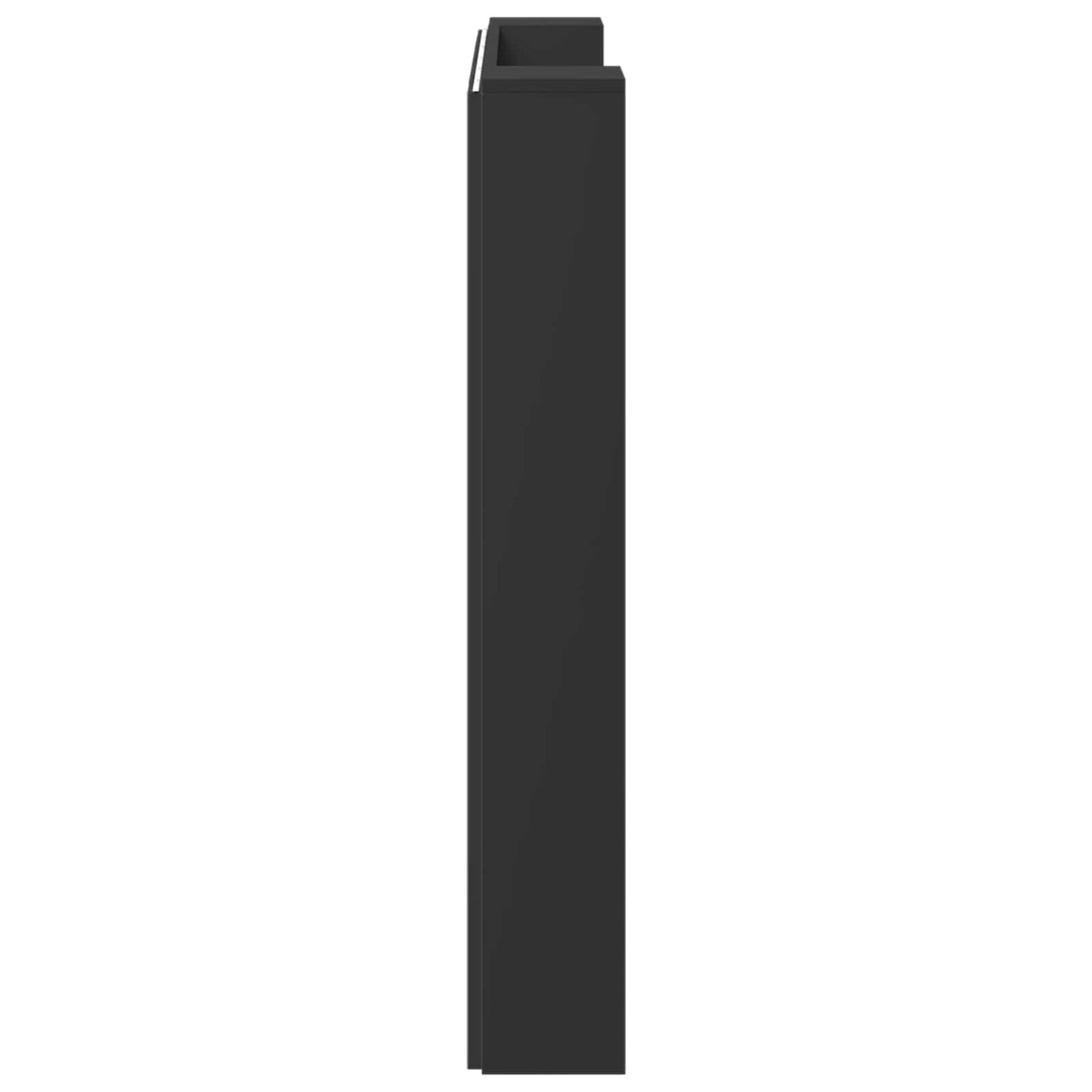 vidaXL Kopfteil mit Regal Schwarz 120 x 16,5 x 103,5 cm Holzwerkstoff
