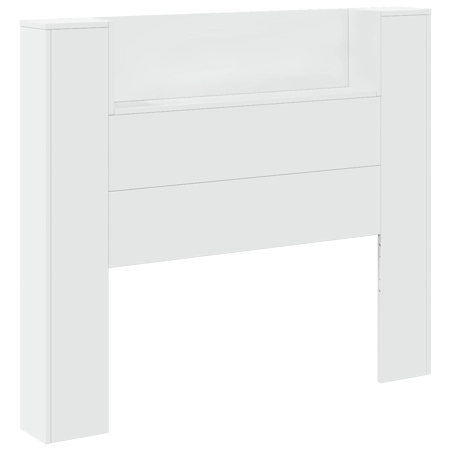 vidaXL Kopfteil mit Regal Weiß 120 x 16,5 x 103,5 cm Holzwerkstoff