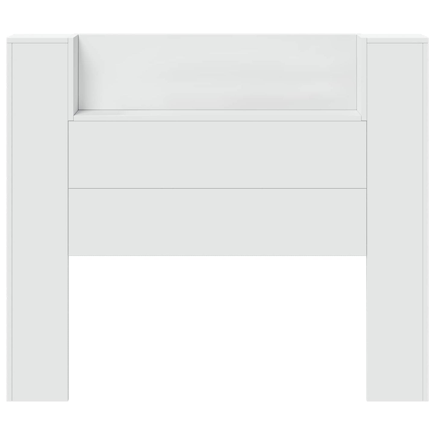 vidaXL Kopfteil mit Regal Weiß 120 x 16,5 x 103,5 cm Holzwerkstoff