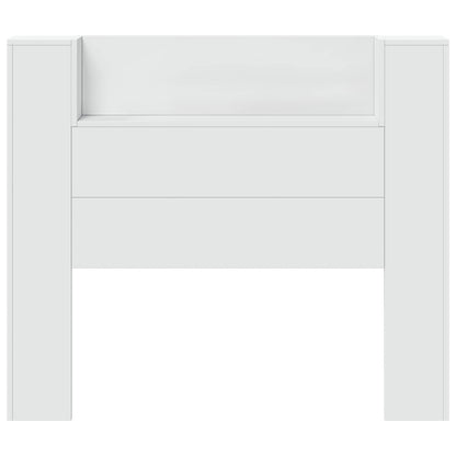 vidaXL Kopfteil mit Regal Weiß 120 x 16,5 x 103,5 cm Holzwerkstoff