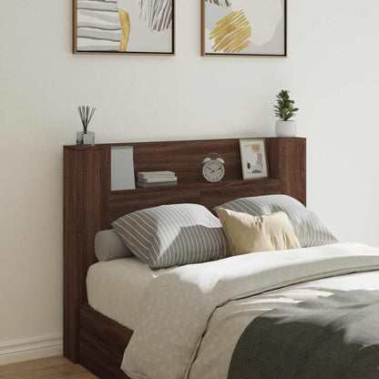 vidaXL Kopfteil Braun Eichen-Optik 140 x 16,5 x 103,5 cm Holzwerkstoff