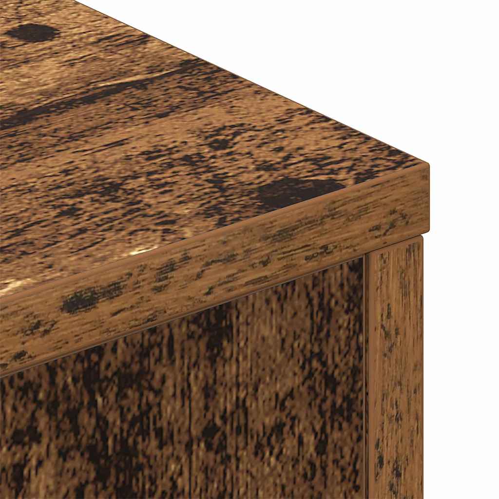 vidaXL Kopfteil mit Regal Altholz 140 x 17 x 104,5 cm Holzwerkstoff