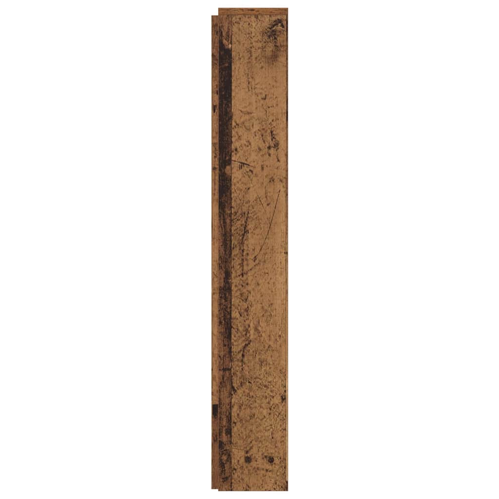 vidaXL Kopfteil mit Regal Altholz 140 x 17 x 104,5 cm Holzwerkstoff