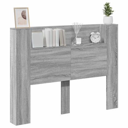 vidaXL Kopfteil Graues Sonoma 140 x 16,5 x 103,5 cm Holzwerkstoff