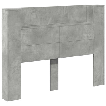 vidaXL Kopfteil Beton Grau 140 x 16,5 x 103,5 cm Holzwerkstoff