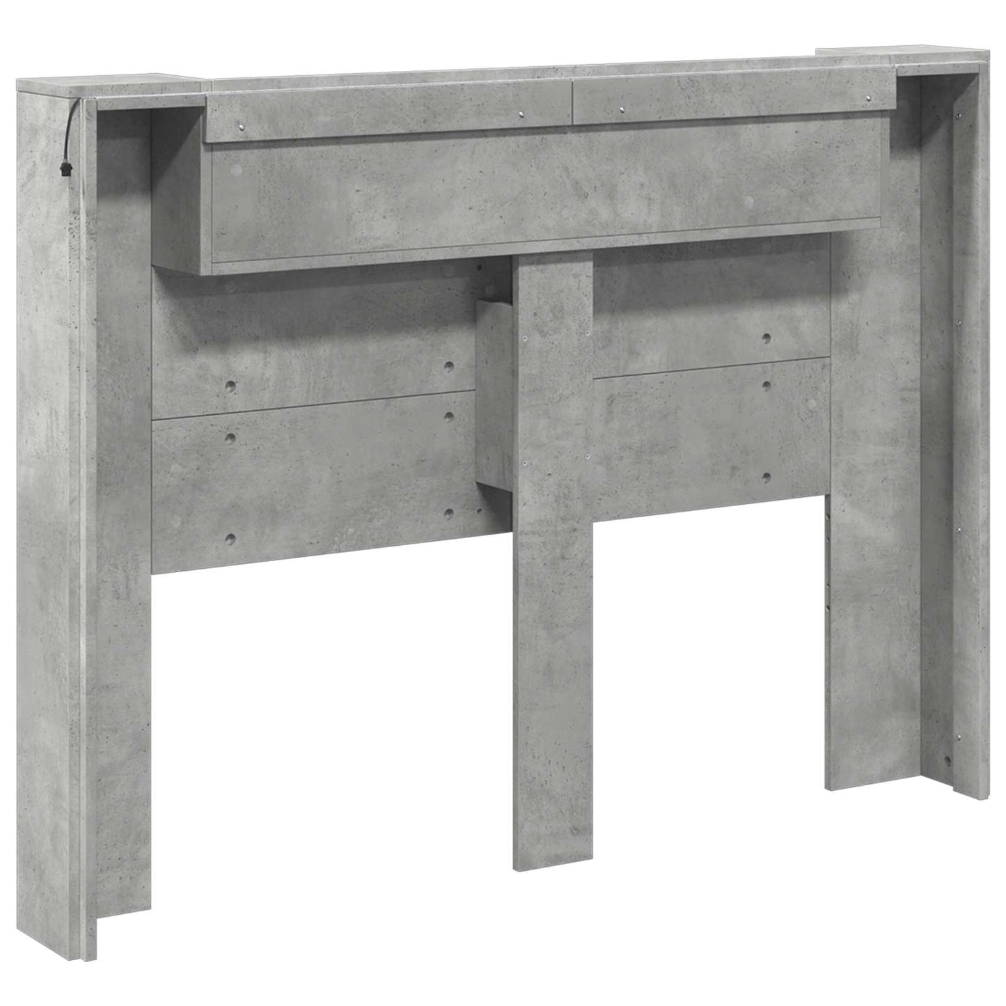 vidaXL Kopfteil Beton Grau 140 x 16,5 x 103,5 cm Holzwerkstoff