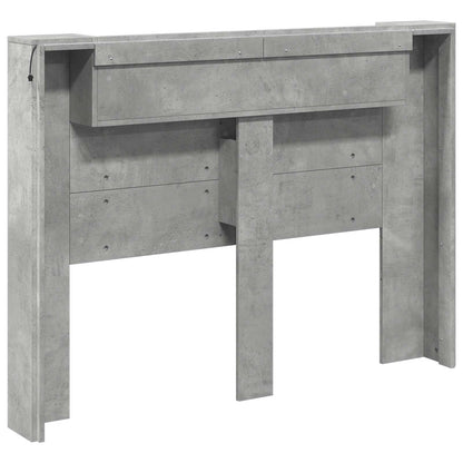 vidaXL Kopfteil Beton Grau 140 x 16,5 x 103,5 cm Holzwerkstoff
