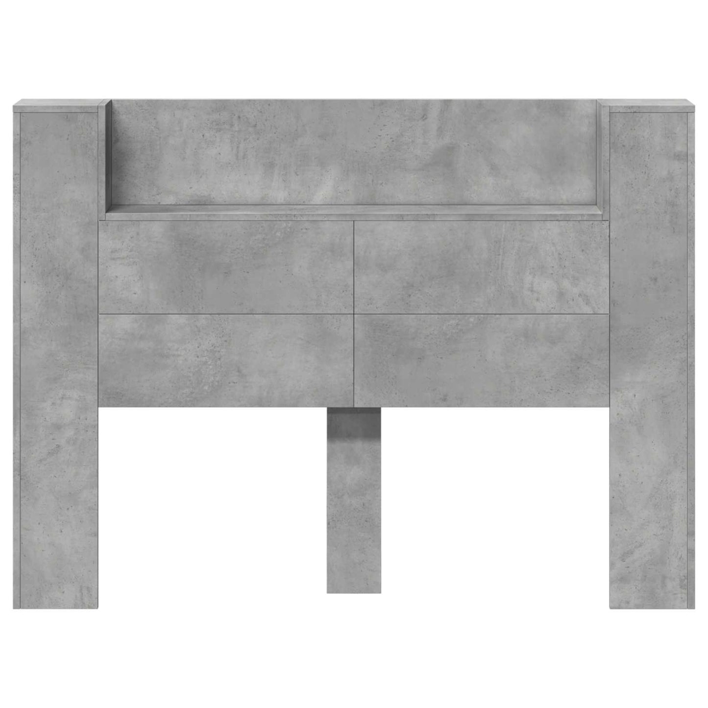 vidaXL Kopfteil Beton Grau 140 x 16,5 x 103,5 cm Holzwerkstoff