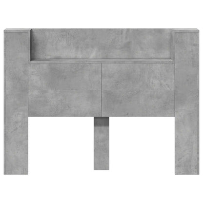 vidaXL Kopfteil Beton Grau 140 x 16,5 x 103,5 cm Holzwerkstoff
