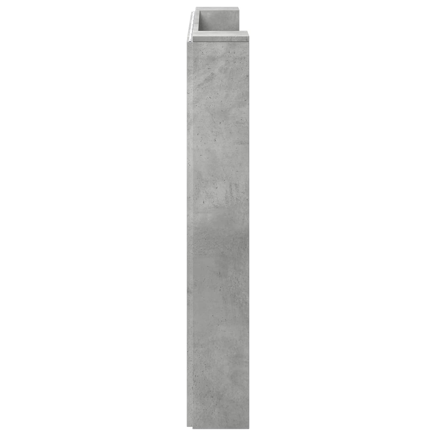 vidaXL Kopfteil Beton Grau 140 x 16,5 x 103,5 cm Holzwerkstoff