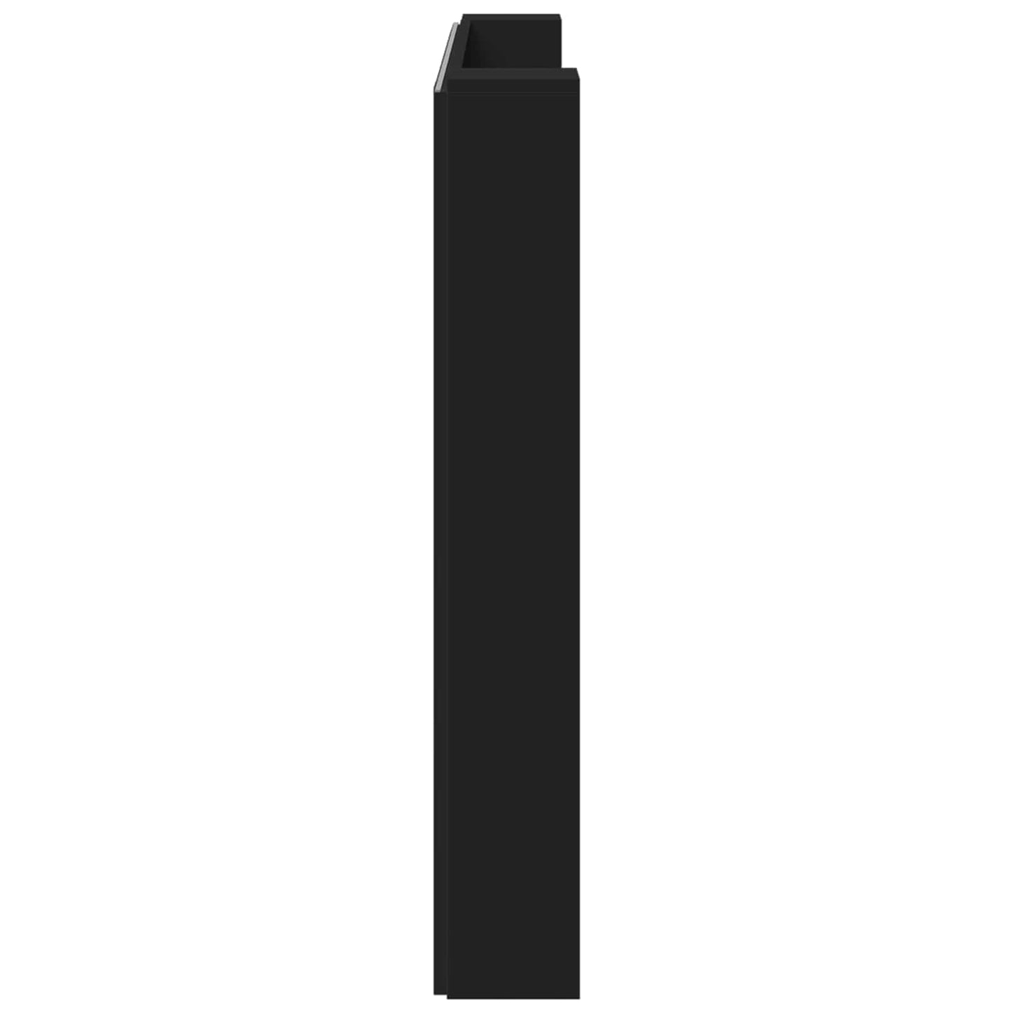 vidaXL Kopfteil mit Regal Schwarz 160 x 16,5 x 103,5 cm Holzwerkstoff