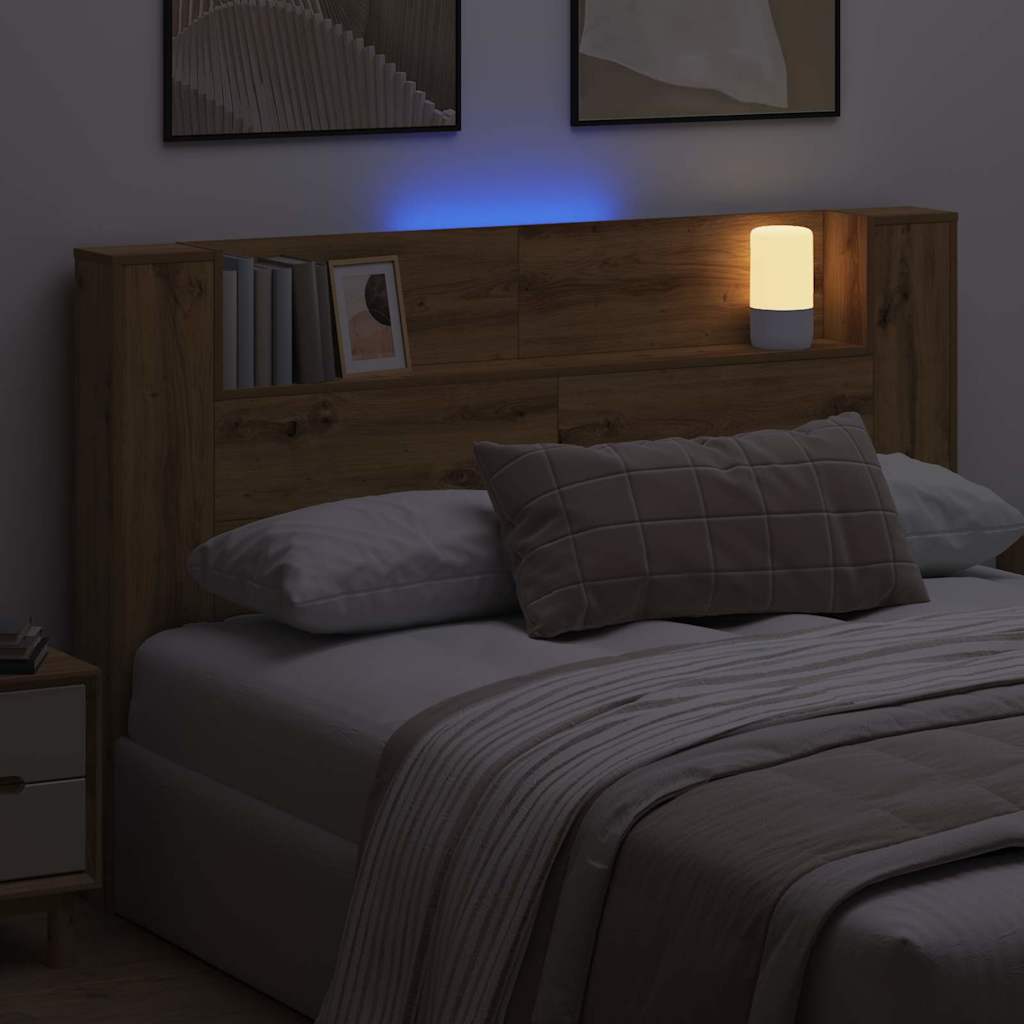vidaXL Kopfteil Artisan-Eiche 160 x 17 x 104,5 cm Holzwerkstoff