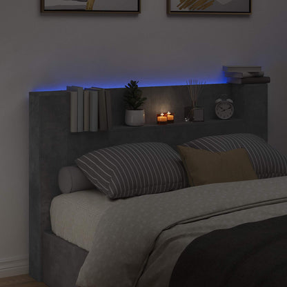 Kopfteil Beton Grau 160 x 16,5 x 103,5 cm Holzwerkstoff