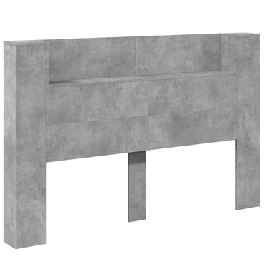 vidaXL Kopfteil Beton Grau 160 x 16,5 x 103,5 cm Holzwerkstoff