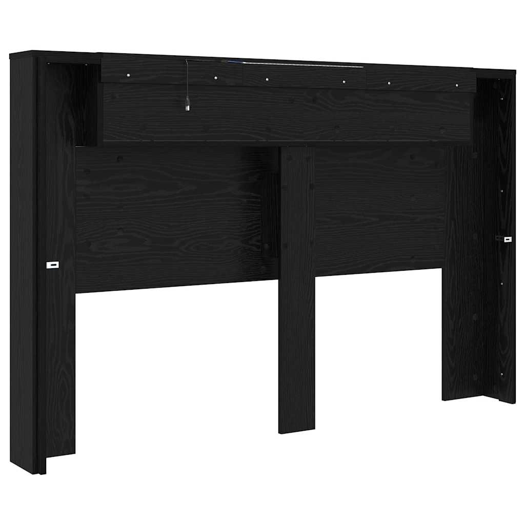 vidaXL Kopfteil Schwarz Eichen-Optik 160 x 17 x 104,5 cm Holzwerkstoff