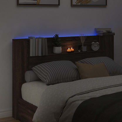 vidaXL Kopfteil Braun Eichen-Optik 160 x 16,5 x 103,5 cm Holzwerkstoff
