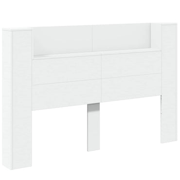 vidaXL Kopfteil mit Regal Weiß 160 x 16,5 x 103,5 cm Holzwerkstoff