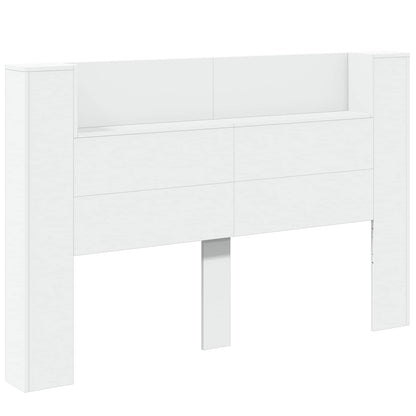 vidaXL Kopfteil mit Regal Weiß 160 x 16,5 x 103,5 cm Holzwerkstoff