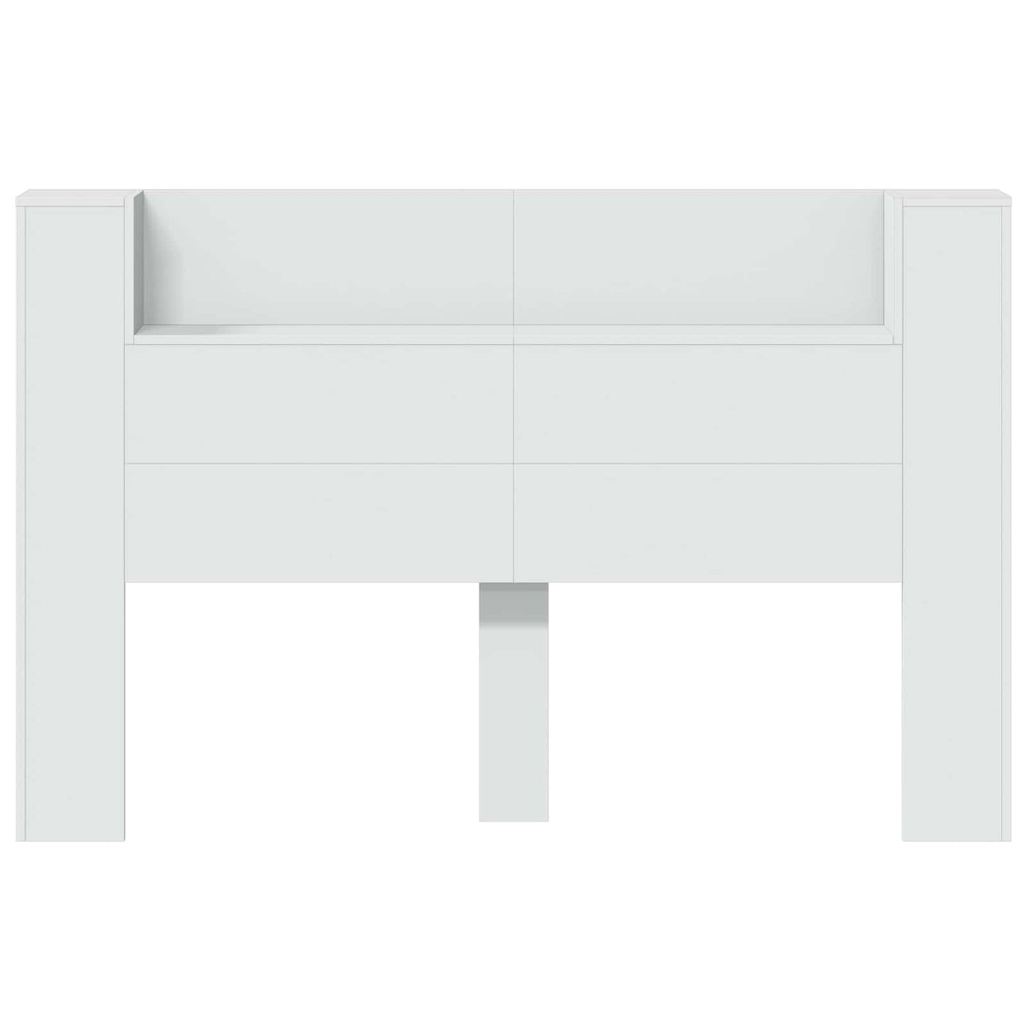 vidaXL Kopfteil mit Regal Weiß 160 x 16,5 x 103,5 cm Holzwerkstoff
