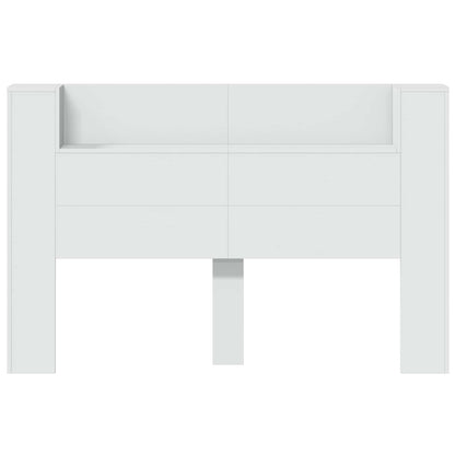 vidaXL Kopfteil mit Regal Weiß 160 x 16,5 x 103,5 cm Holzwerkstoff