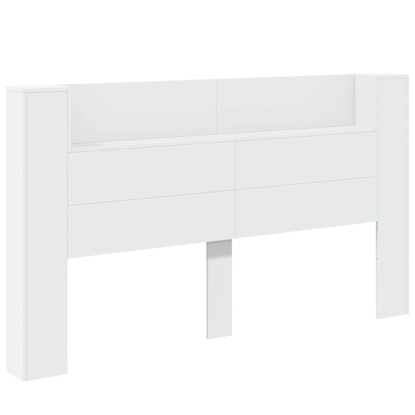 vidaXL Kopfteil mit Regal Weiß 180 x 16,5 x 103,5 cm Holzwerkstoff