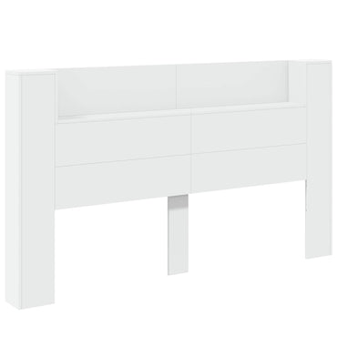 vidaXL Kopfteil mit Regal Weiß 180 x 16,5 x 103,5 cm Holzwerkstoff