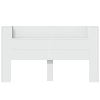 vidaXL Kopfteil mit Regal Weiß 180 x 16,5 x 103,5 cm Holzwerkstoff