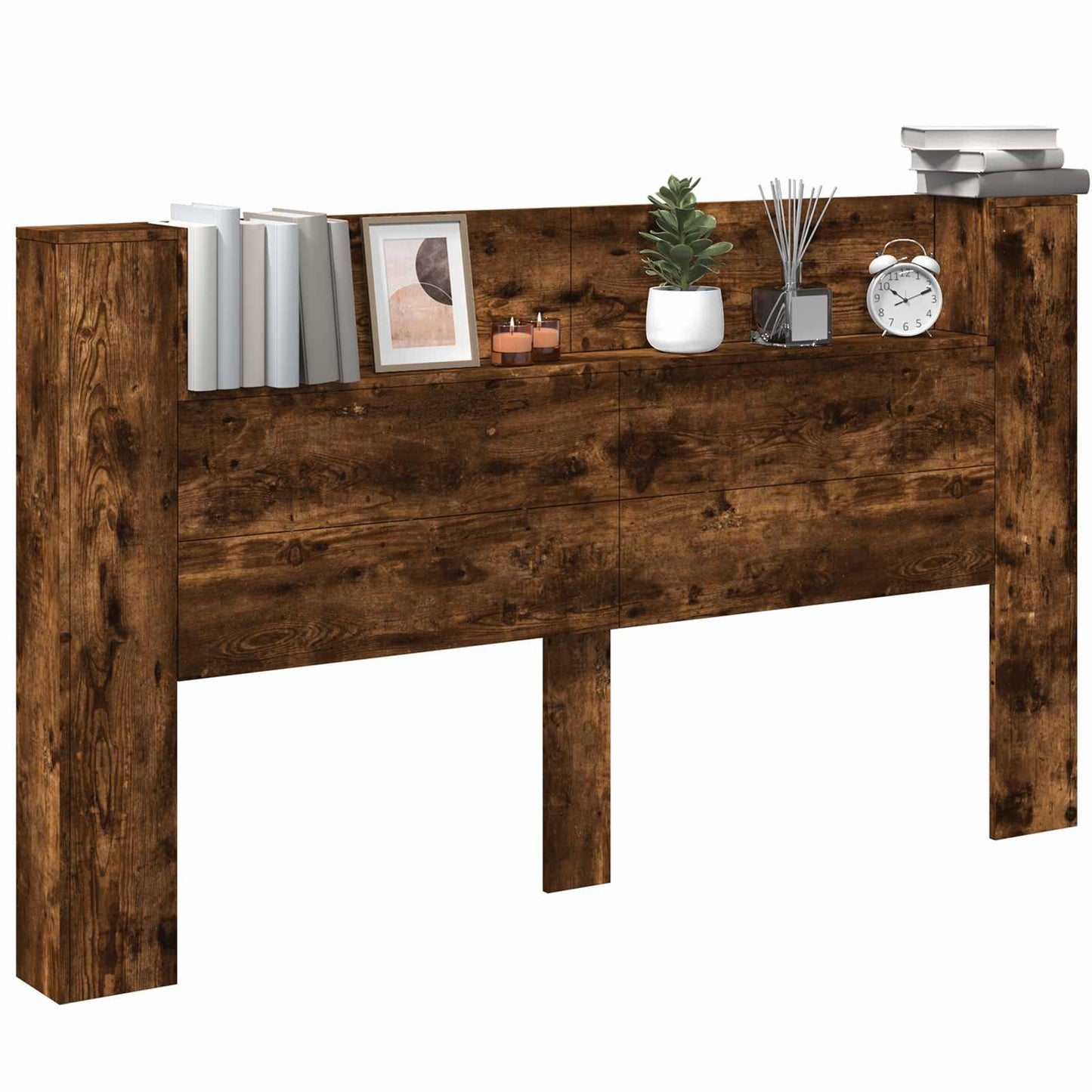 vidaXL Kopfteil Geräucherte Eiche 180 x 16,5 x 103,5 cm Holzwerkstoff