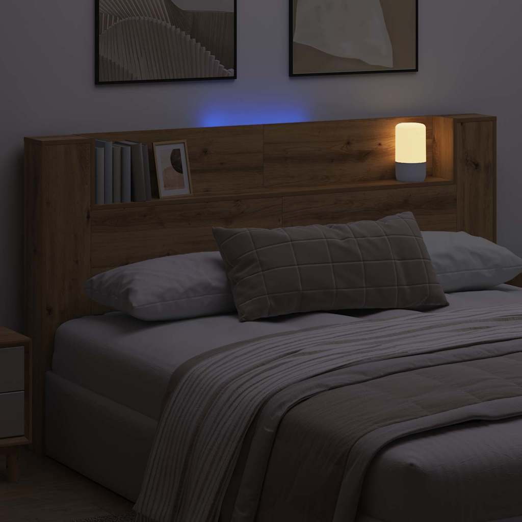 vidaXL Kopfteil Artisan-Eiche 180 x 17 x 104,5 cm Holzwerkstoff