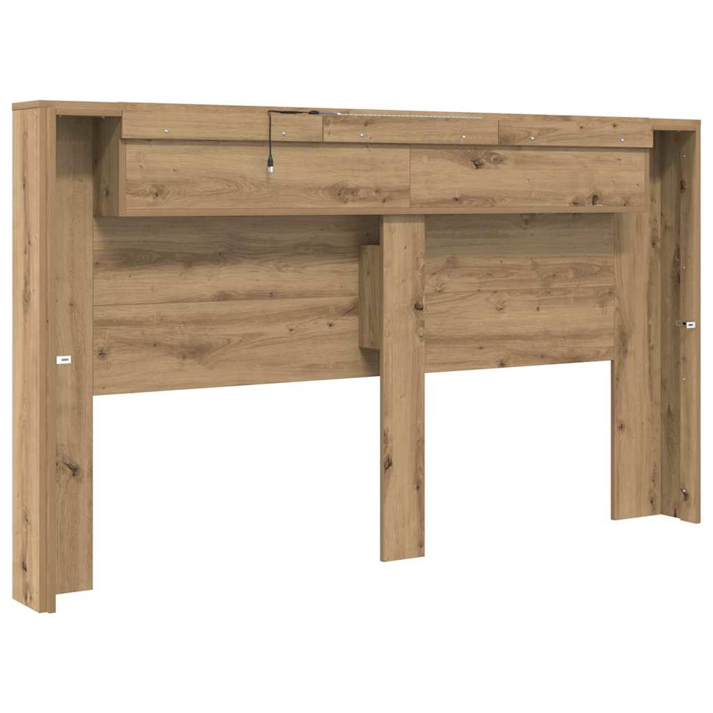 vidaXL Kopfteil Artisan-Eiche 180 x 17 x 104,5 cm Holzwerkstoff