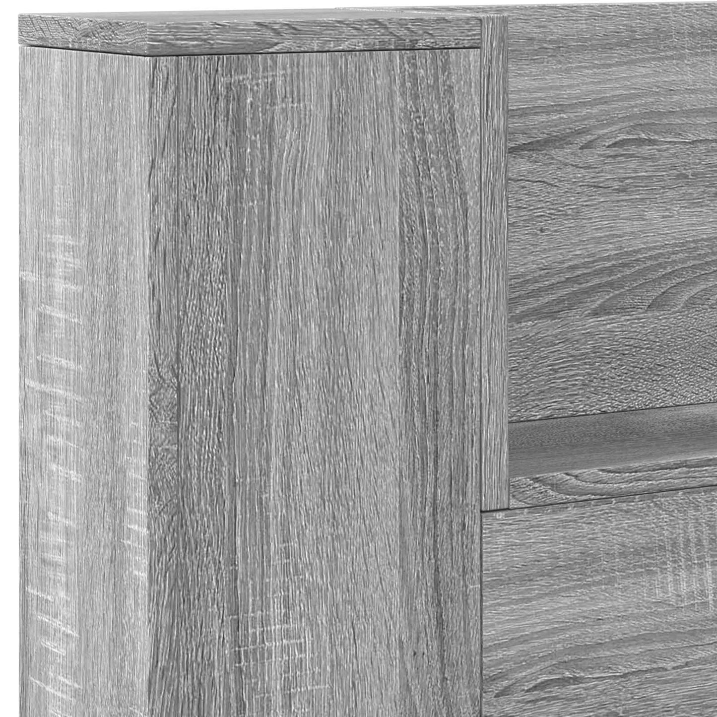 vidaXL Kopfteil Graues Sonoma 180 x 16,5 x 103,5 cm Holzwerkstoff